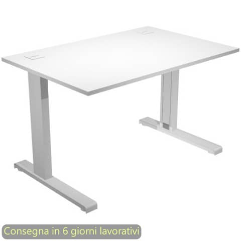 Scrivania piano bianco 120x80xH.73 cm gamba ad L …