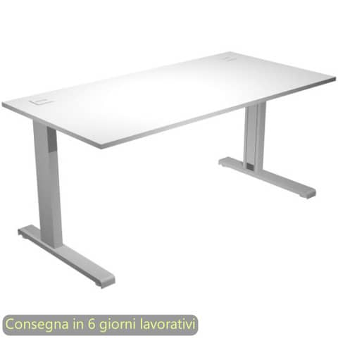Scrivania piano bianco 160x80xH.73 cm gamba ad L …