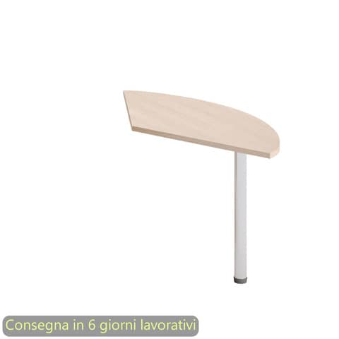 Allungo laterale scrivania rev. dx/sx supporto metallo grigio …