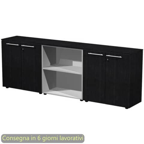 Composizione tre armadi bassi con 4 ante legno …