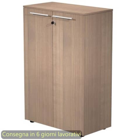 Armadio medio con ante melaminico 82,8x43xH.119,8 cm Flora …