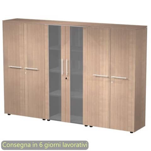 Composizione 3 armadi medi con ante 162,8x43xH.158,2 cm …