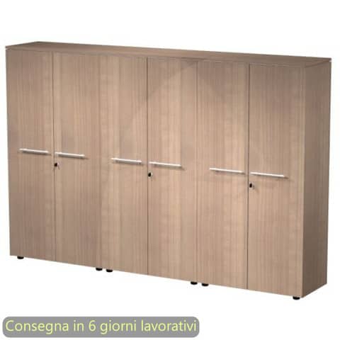 Composizione 3 mobili medi con ante melaminico 162,8x43xH.158,2 …