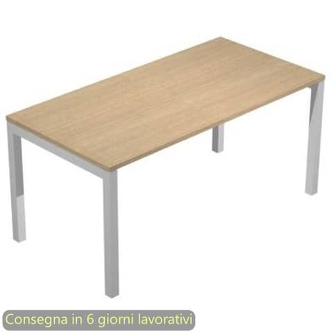 Scrivania piano rovere 160x80x72,5 cm - gamba a …
