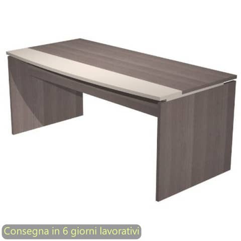 Scrivania bicolore Presto Plus Direction 180x87xH.74 cm fianchi melaminico Artexport frassino toscano/avorio