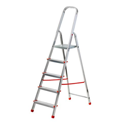 Scala in alluminio Scalamìa rinforzata Gierre 5 gradini …