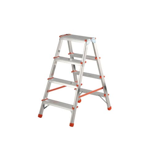 Sgabello doppio Stylo in alluminio Gierre 3 gradini + piano - 0.44xH.0.83 m BA220