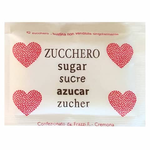 Zucchero bianco in bustine con soggetto generico Frazzi …