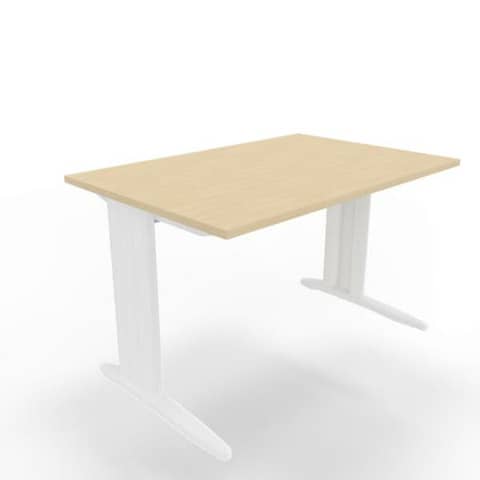 Scrivania piano rovere 120x80xH.75 cm gamba a L …