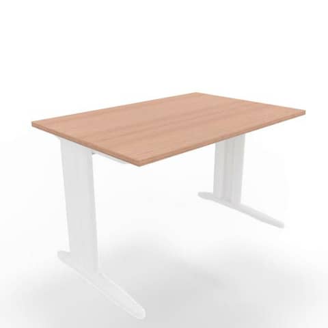 Scrivania piano noce canaletto 120x80xH.75 cm gamba a …