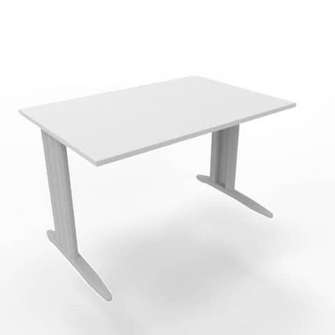 Scrivania piano grigio 120x80xH.75 cm gamba a L …
