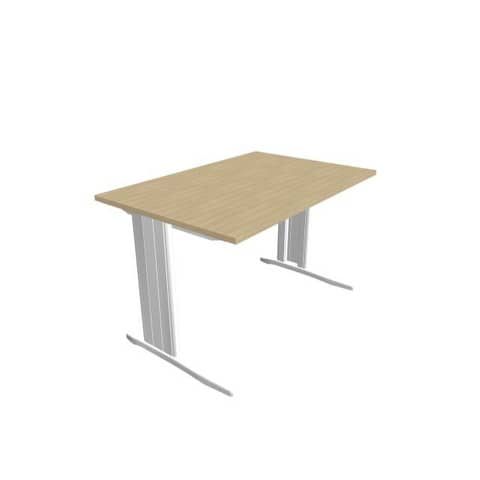 Scrivania piano rovere 120x80xH.75 cm gamba a L …