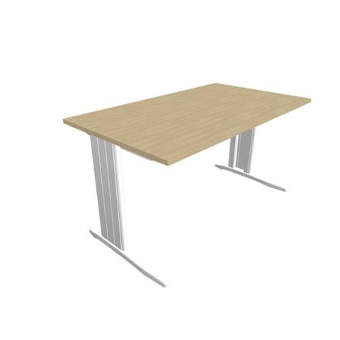 Scrivania piano rovere 140x80xH.75 cm gamba a L …
