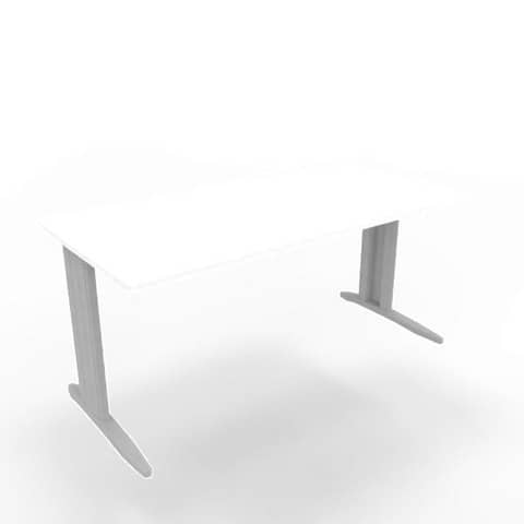 Scrivania piano bianco 160x80xH.75 cm gamba a L …
