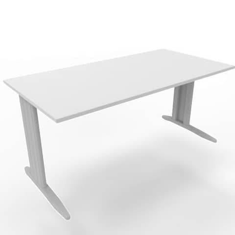 Scrivania piano grigio 160x80xH.75 cm gamba a L …