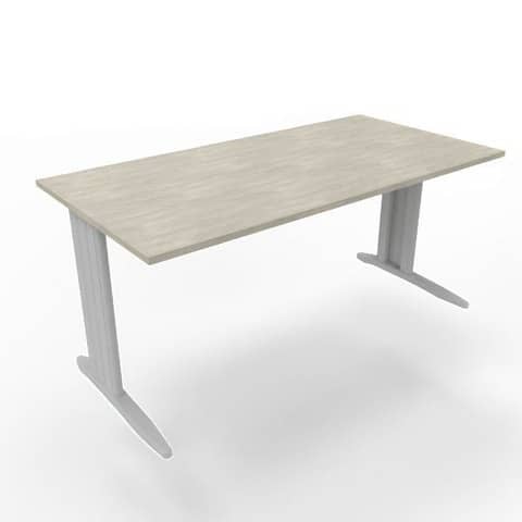 Scrivania piano cemento 160x80xH.75 cm gamba a L …
