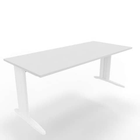 Scrivania piano grigio 180x80xH.75 cm gamba a L …