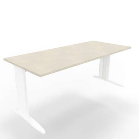 Scrivania piano cemento 180x80xH.75 cm gamba a L …