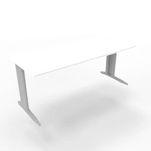 Scrivania piano bianco 180x80xH.75 cm gamba a L …