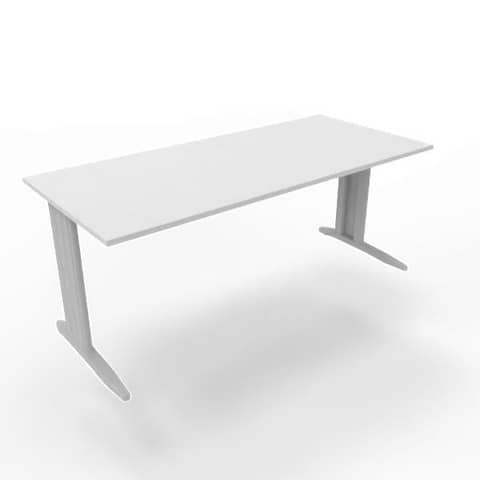 Scrivania piano grigio 180x80xH.75 cm gamba a L …