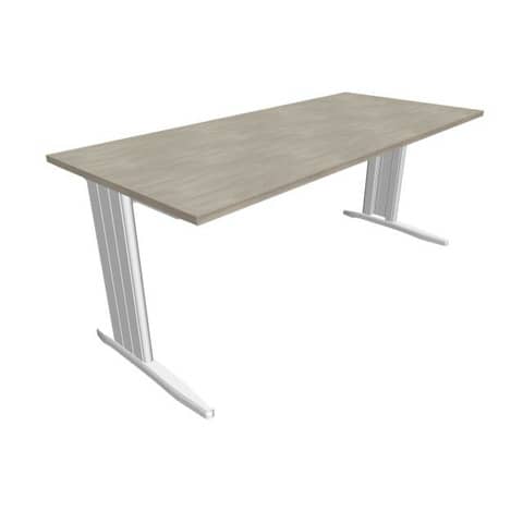 Scrivania piano cemento 180x80xH.75 cm gamba a L …