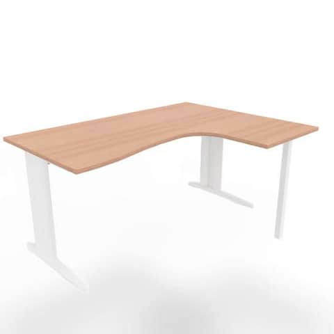 Scrivania penisola destra piano noce canaletto 160x120xH.75 cm …