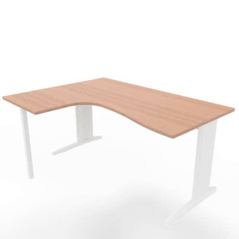 Scrivania penisola sinistra piano noce canaletto 160x120xH.75 cm …