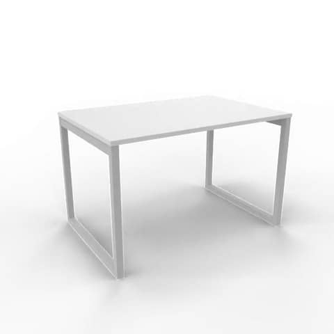 Scrivania piano grigio 120x80xH.75 cm gamba ad anello …