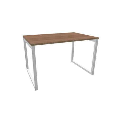 Scrivania piano noce canaletto 120x80xH.75 cm gamba ad …
