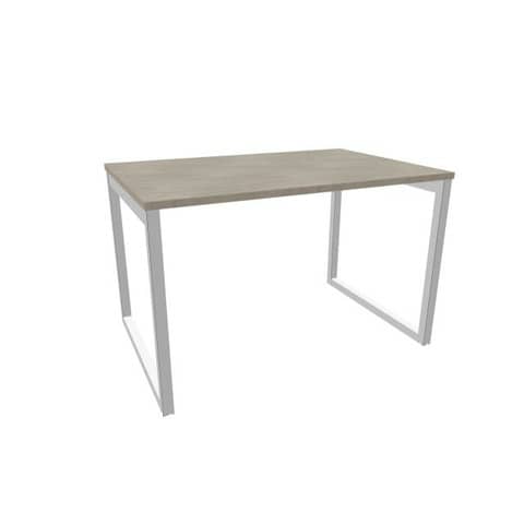 Scrivania piano cemento 120x80xH.75 cm gamba ad anello …