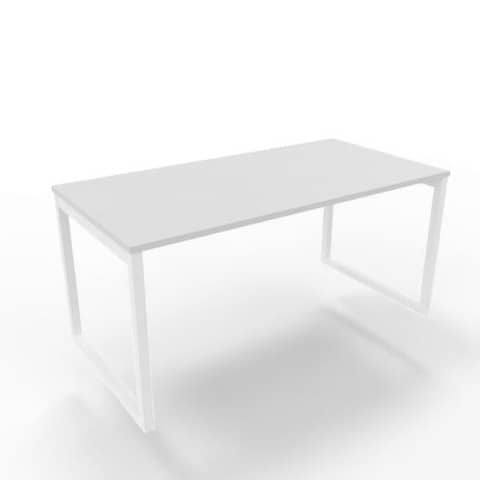 Scrivania piano grigio 160x80xH.75 cm gamba ad anello …
