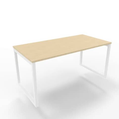 Scrivania piano rovere 160x80xH.75 cm gamba ad anello …