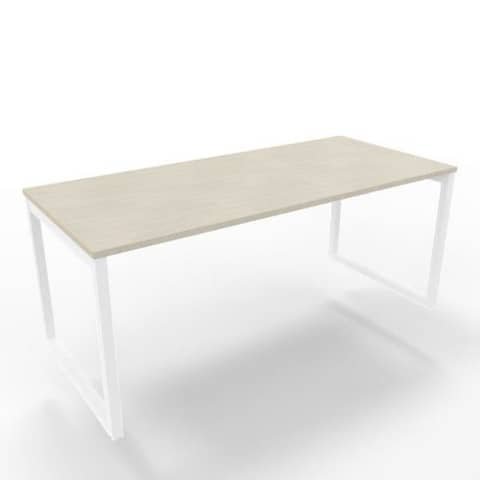 Scrivania piano grigio 180x80xH.75 cm gamba ad anello …