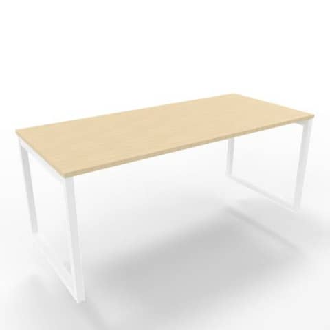 Scrivania piano rovere 180x80xH.75 cm gamba ad anello …