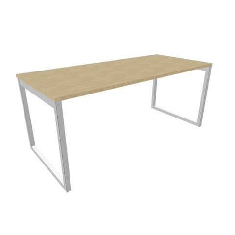 Scrivania piano rovere 180x80xH.75 cm gamba ad anello …