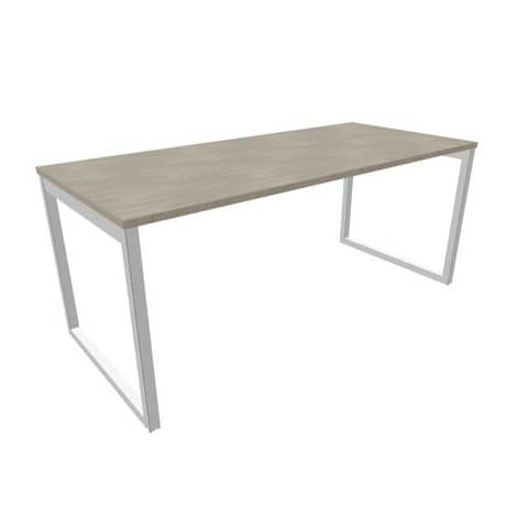Scrivania piano cemento 180x80xH.75 cm gamba ad anello …