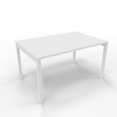 Scrivania piano bianco 120x80xH.75 cm gamba a ponte …