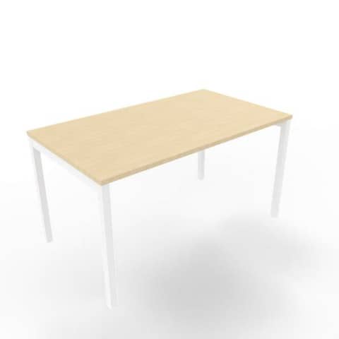Scrivania piano rovere 140x80xH.75 cm gamba a ponte …