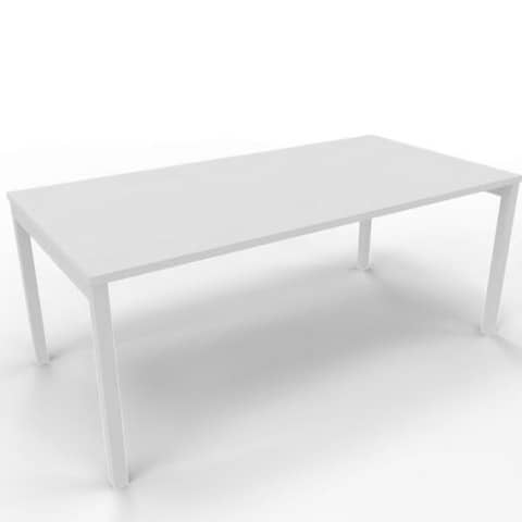 Scrivania piano bianco 160x80xH.75 cm gamba a ponte …
