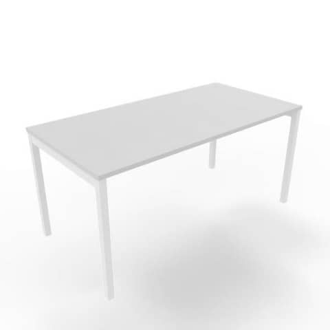 Scrivania piano grigio 160x80xH.75 cm gamba a ponte …