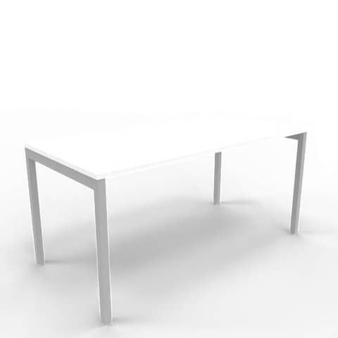 Scrivania piano bianco 160x80xH.75 cm gamba a ponte …