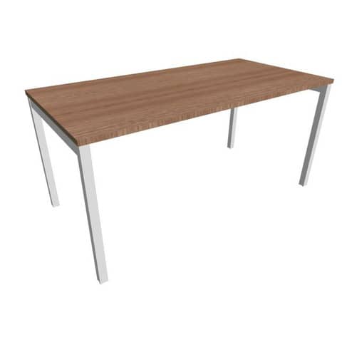 Scrivania piano noce canaletto 160x80xH.75 cm gamba a …