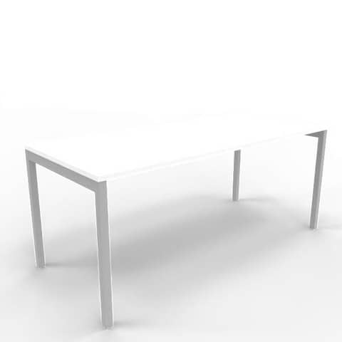 Scrivania piano bianco 180x80xH.75 cm gamba a ponte …