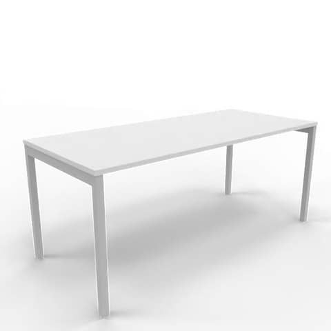 Scrivania piano grigio 180x80xH.75 cm gamba a ponte …