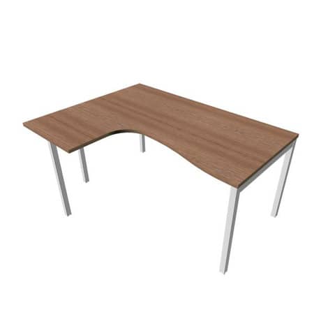 Scrivania penisola sinistra piano noce canaletto 160x120xH.75 cm …