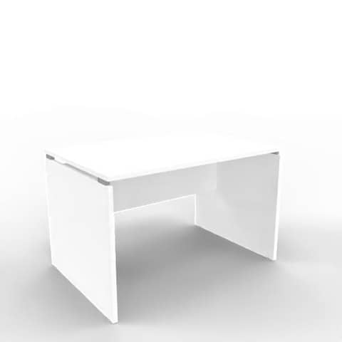 Scrivania piano bianco 120x80xH.75 cm fianco a pannello …
