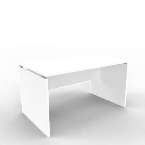 Scrivania piano bianco 140x80xH.75 cm fianco a pannello …