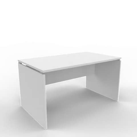 Scrivania piano grigio 140x80xH.75 cm fianco a pannello …