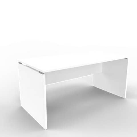 Scrivania piano bianco 160x80xH.75 cm fianco a pannello …