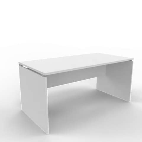 Scrivania piano grigio 160x80xH.75 cm fianco a pannello …